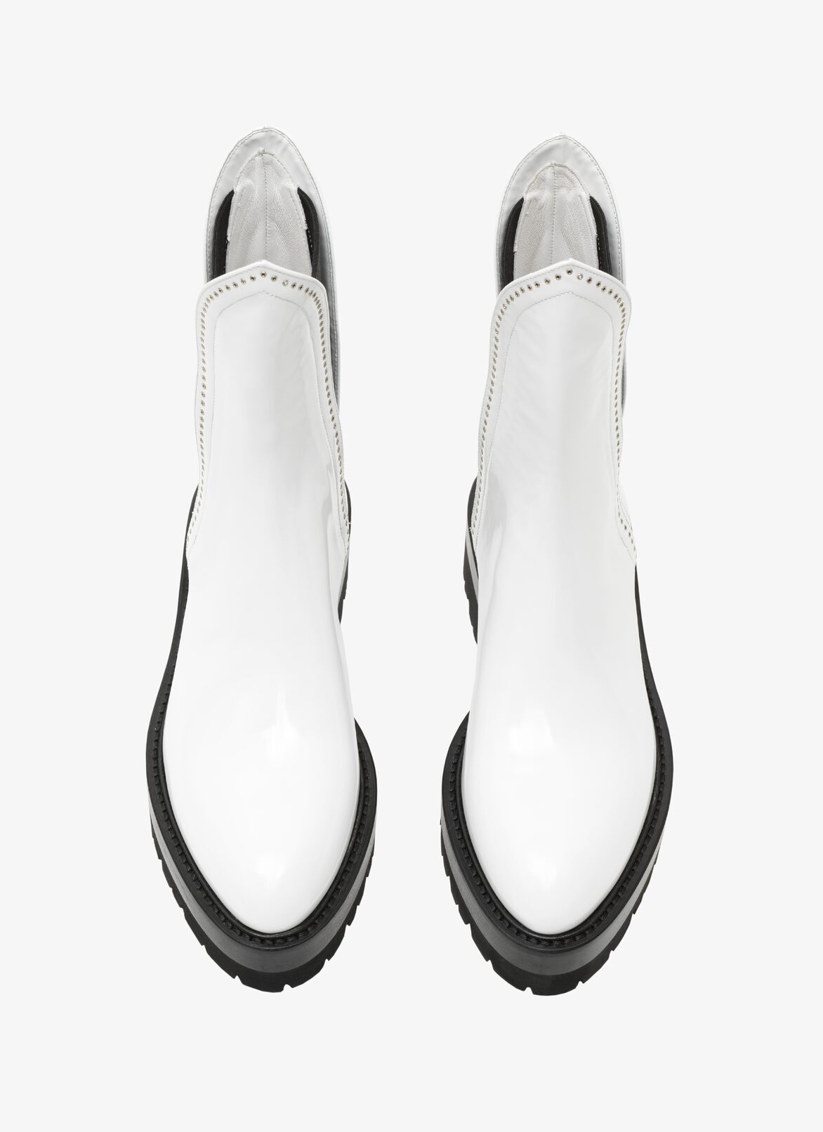 MICRO-EYELET LEATHER ANKLE BOOTS ALAÏA OFF-WHITE MICRO-EYELET LEATHER ANKLE BOOTS